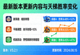 最新版本更新内容与天梯胜率变化图示